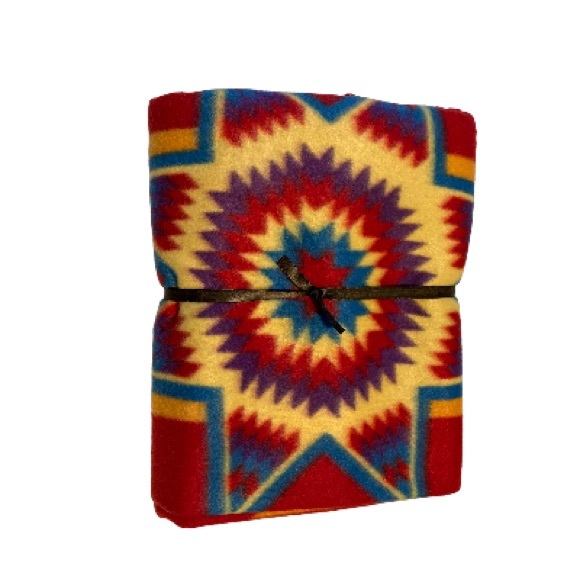 AZTEC TRIBAL American Southwestern Blanket Throw Bedding Blanket Fleece 38 x 60" - Picture 10 of 12